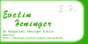 evelin heninger business card